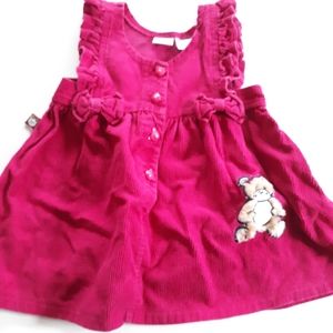 North West Blue Teddy Bear Corduroy Dress 18M